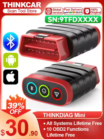 THINKCAR THINKDIAG MINI OBD2 Scanner Diagnostic Tool OE Full System Car Scanner for iOS Android Fault Code Reader Free Update